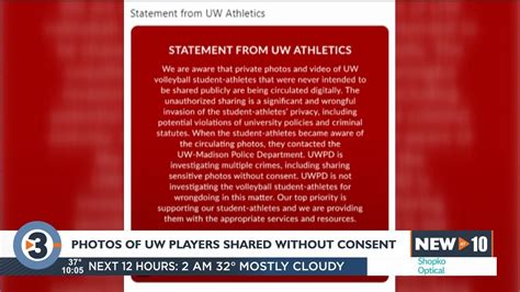 UWPD investigating after photos, video of UW volleyball team。